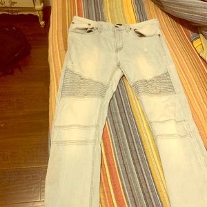 RSQ Light Skinny Jeans (Slightly Distressed)